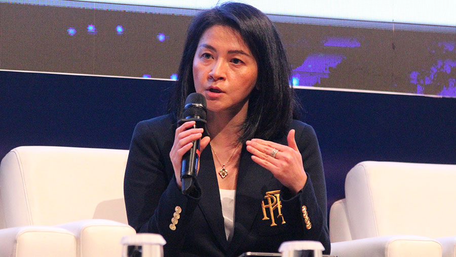 Wanming Du di Acara Economic Outlook 2025, Kamis (20/2/2025). (Bloomberg Technoz/Andrean Kristianto)