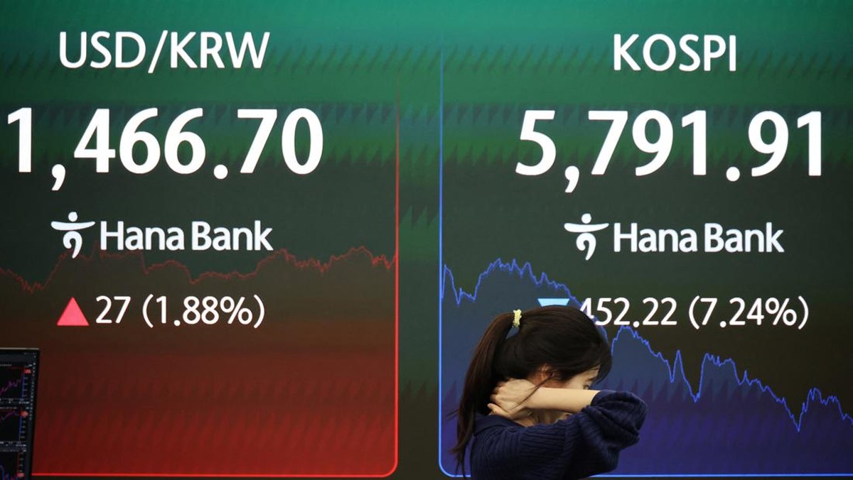 Bursa Seoul Terguncang: Indeks KOSPI Ambles 8%, Perdagangan Dihentikan Sementara Akibat Risiko Geopolitik