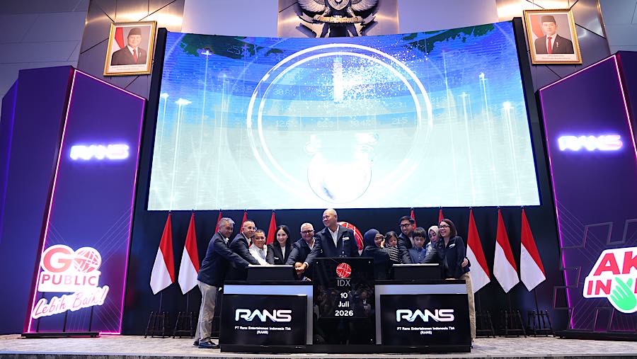 IPO PT RANS Entertainment Indonesia Tbk (RANS) dihadiri sejumlah konglomerat ada Haji Isam dan Boy Thohir, Jakarta, Jumat (10/7/2026). (Dok. BEI)